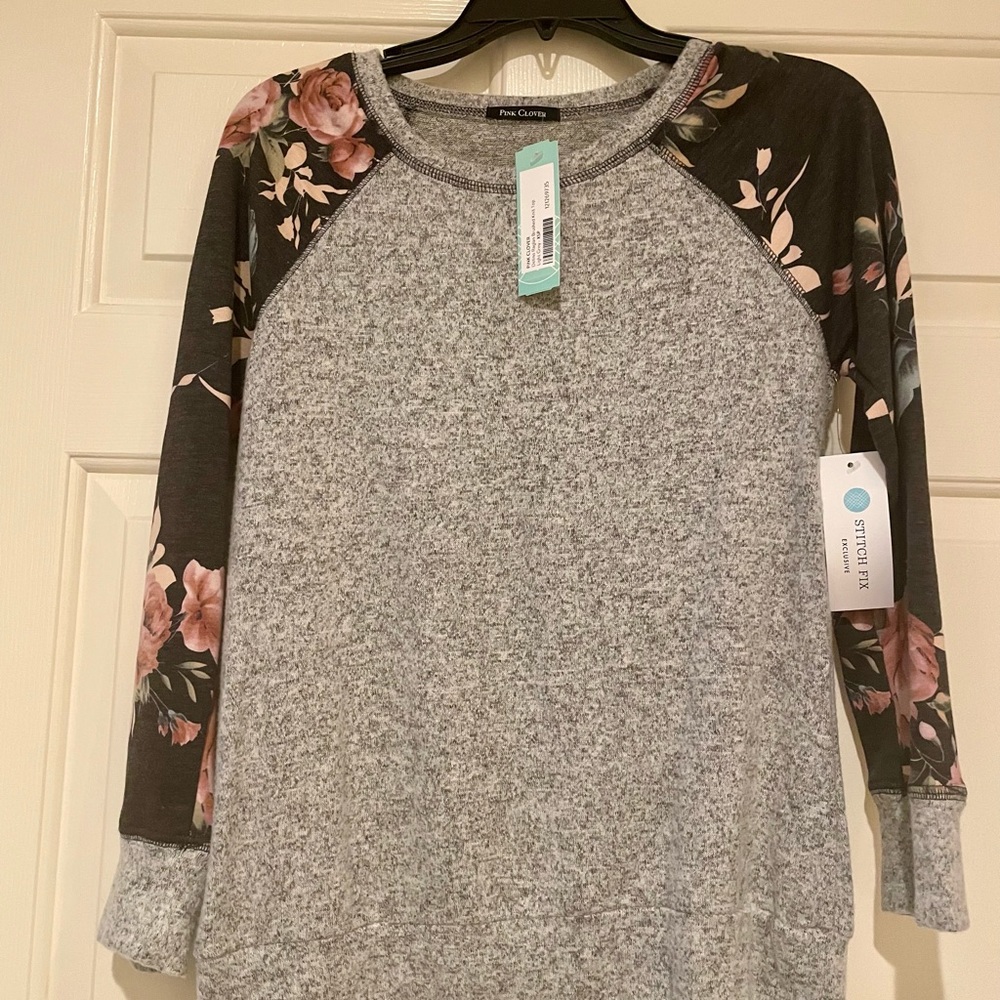 Pink Clover Delano Raglan Brushed Knit Top